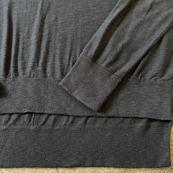 Vince Black Crew Neck High Low Oversize Sweater Size M - Picture 6 of 11